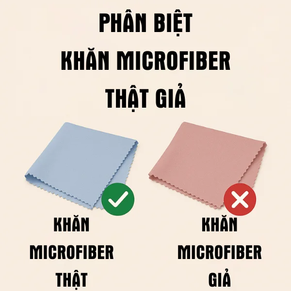 Phân Biệt Khăn Microfiber Thật Giả – Mẹo Chọn Hàng Chuẩn