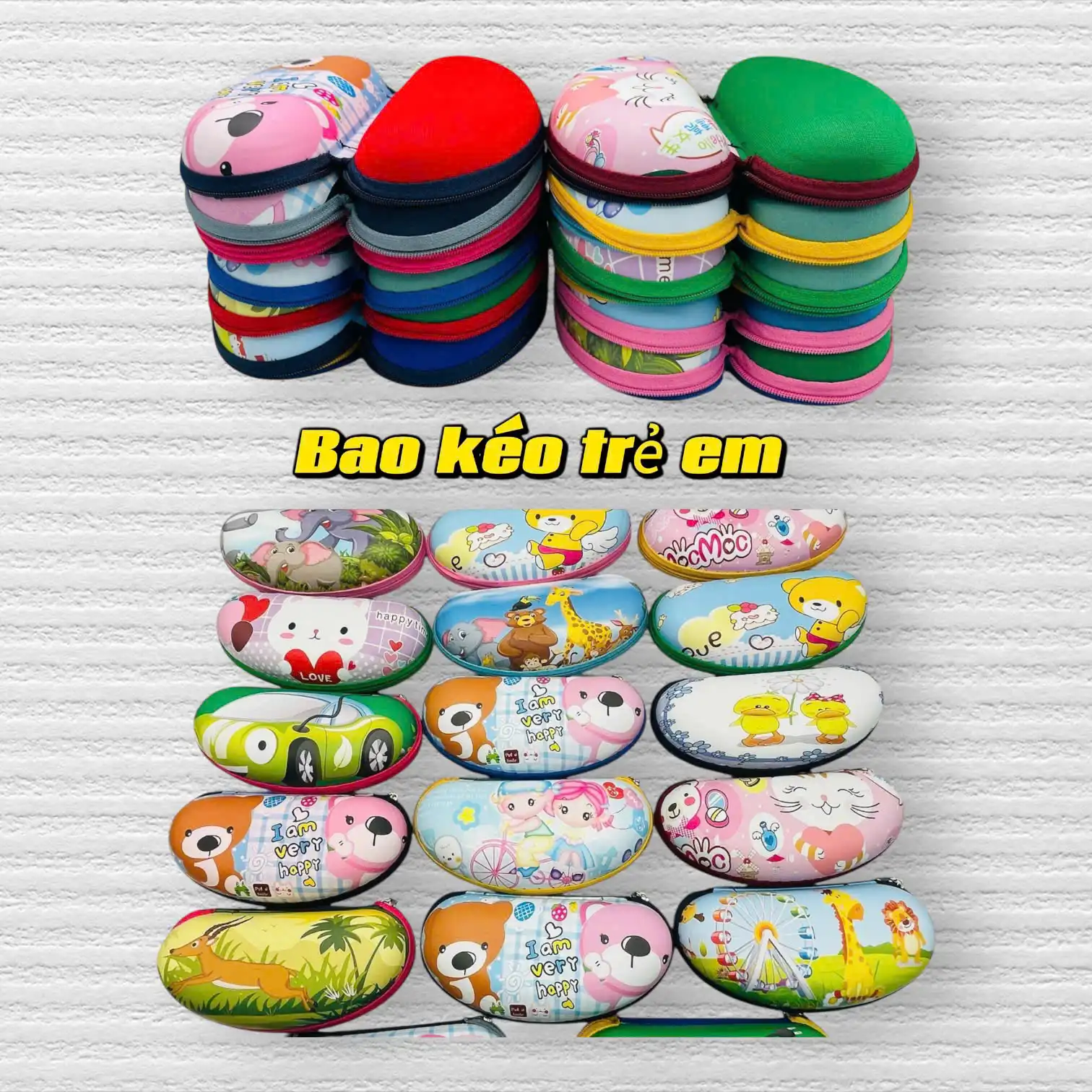 Bao kéo trẻ em đựng kính sản xuất tại nhà máy sản xuất phụ kiện kính mắt Asia