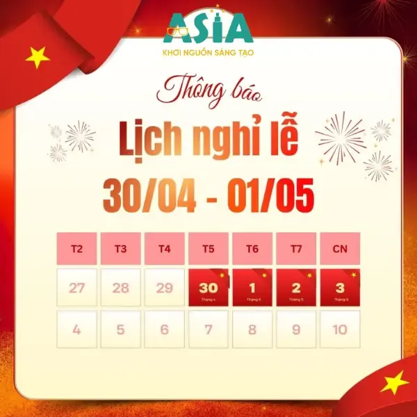 THÔNG BÁO LỊCH NGHỈ LỄ GIỖ TỔ HÙNG VƯƠNG, 30/04 & 01/05