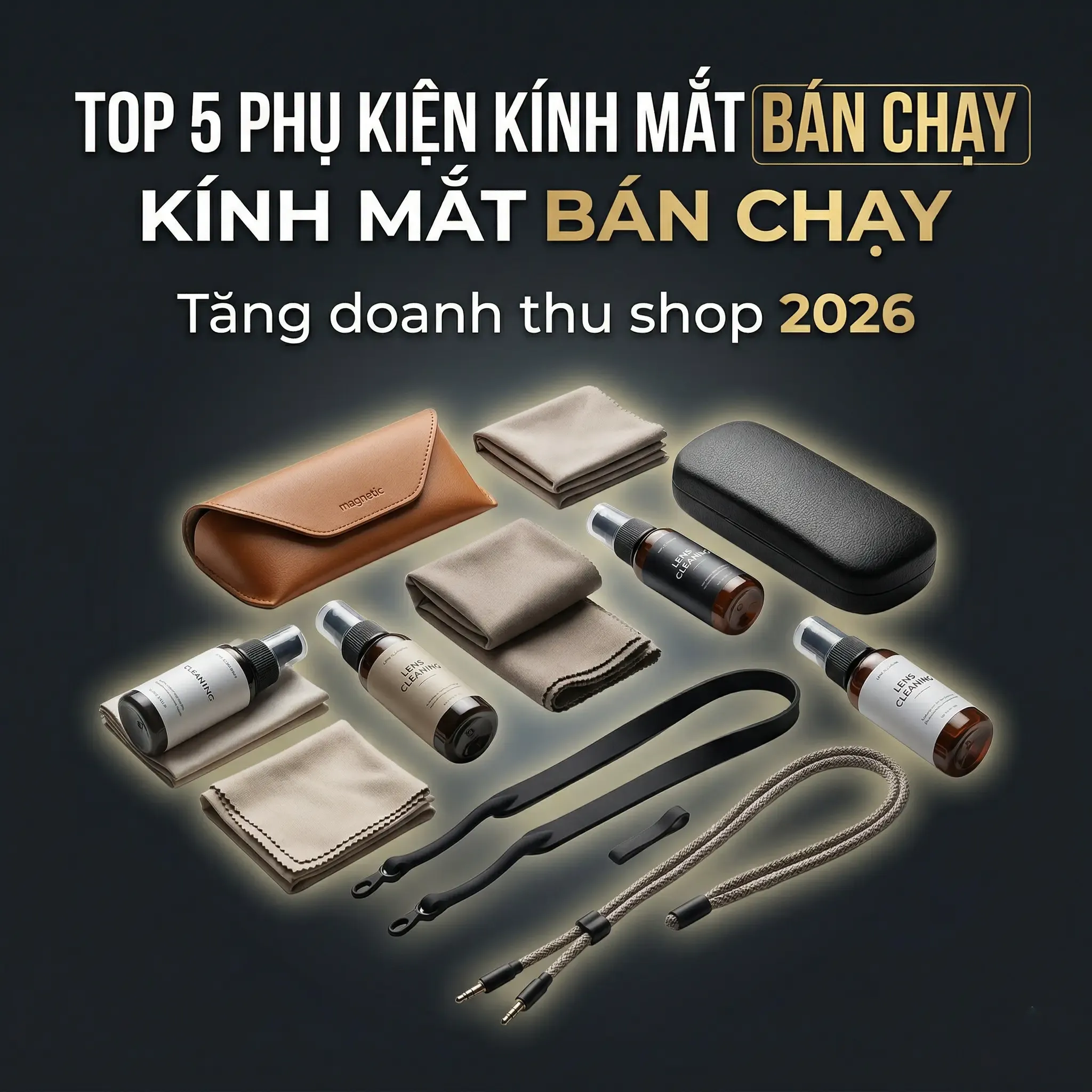 Top 5 phụ kiện kính mắt bán chạy giúp shop tăng doanh thu mạnh năm 2026