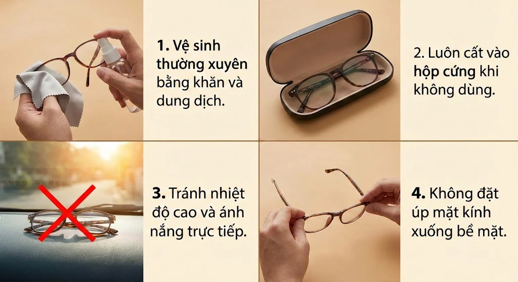 Cách bảo quản kính đúng cách